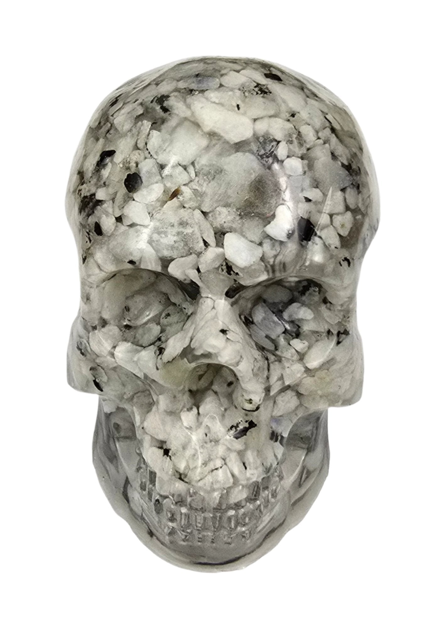 Rainbow Moonstone Skull