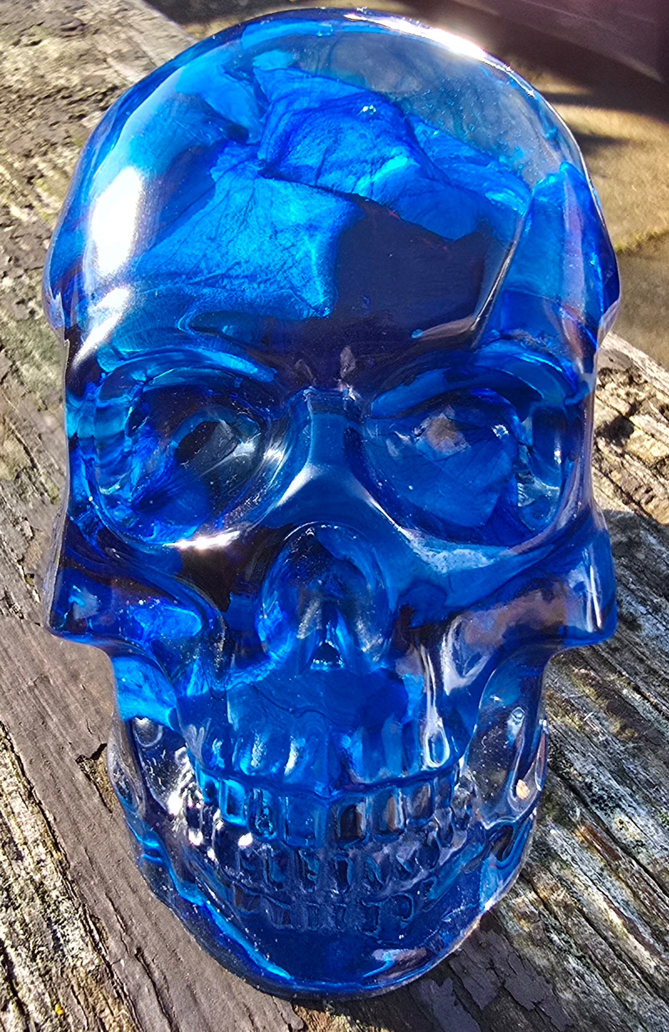 Blue Rose Petal Skull