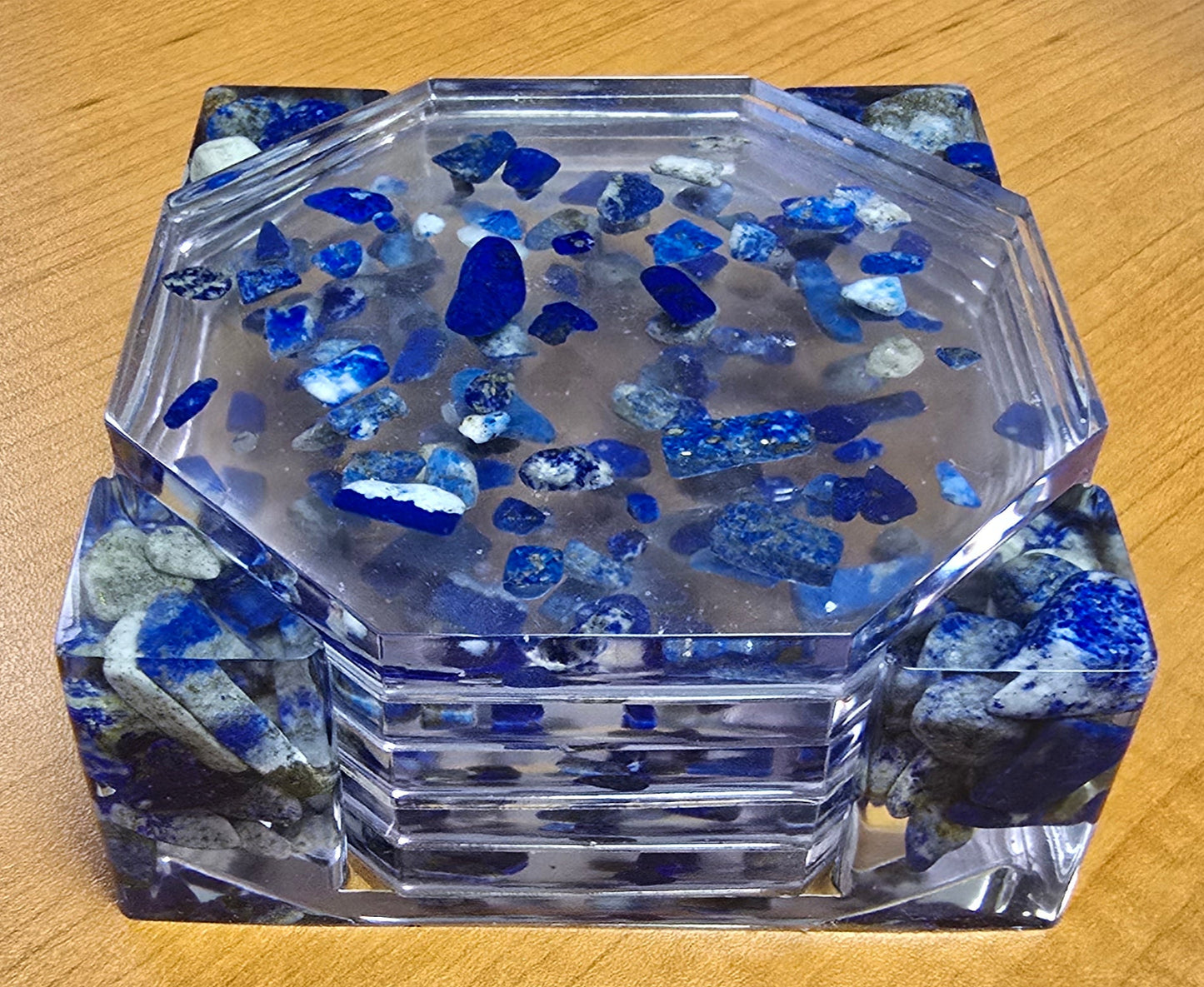 Octagon Coaster Set - Lapis Lazuli