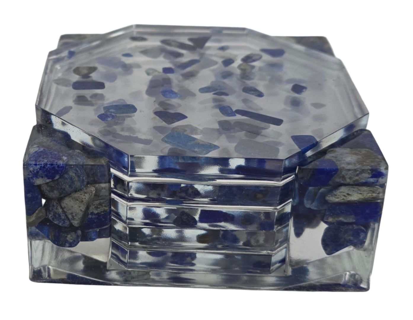 Octagon Coaster Set - Lapis Lazuli