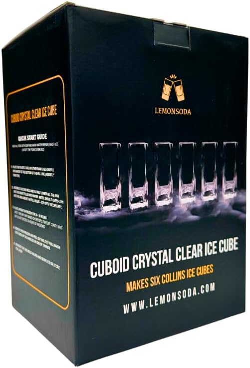 Crystal Clear Highball Ice Cube Maker Mold- 6 4.5" Spear Ice