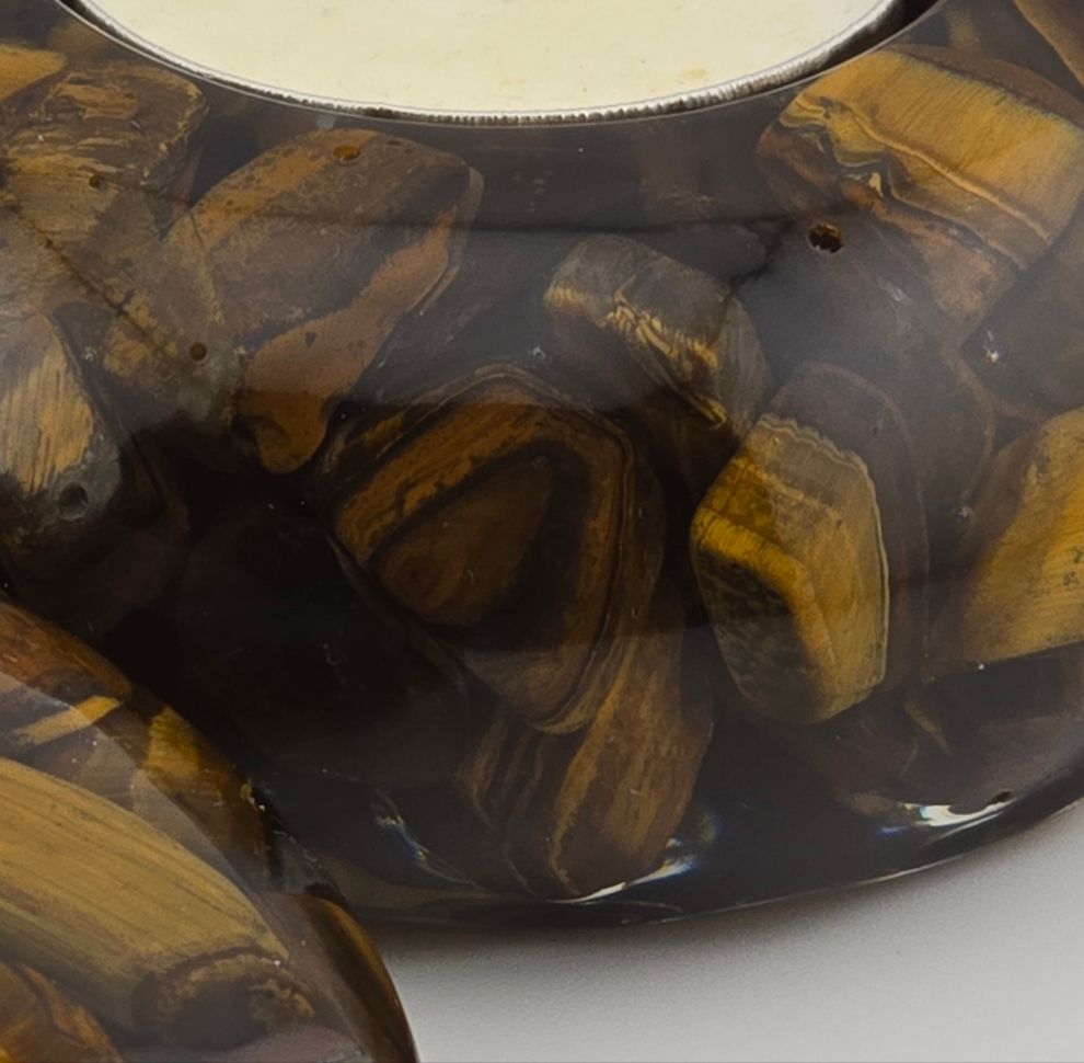 Modern Tea Light Holders - Tiger's Eye