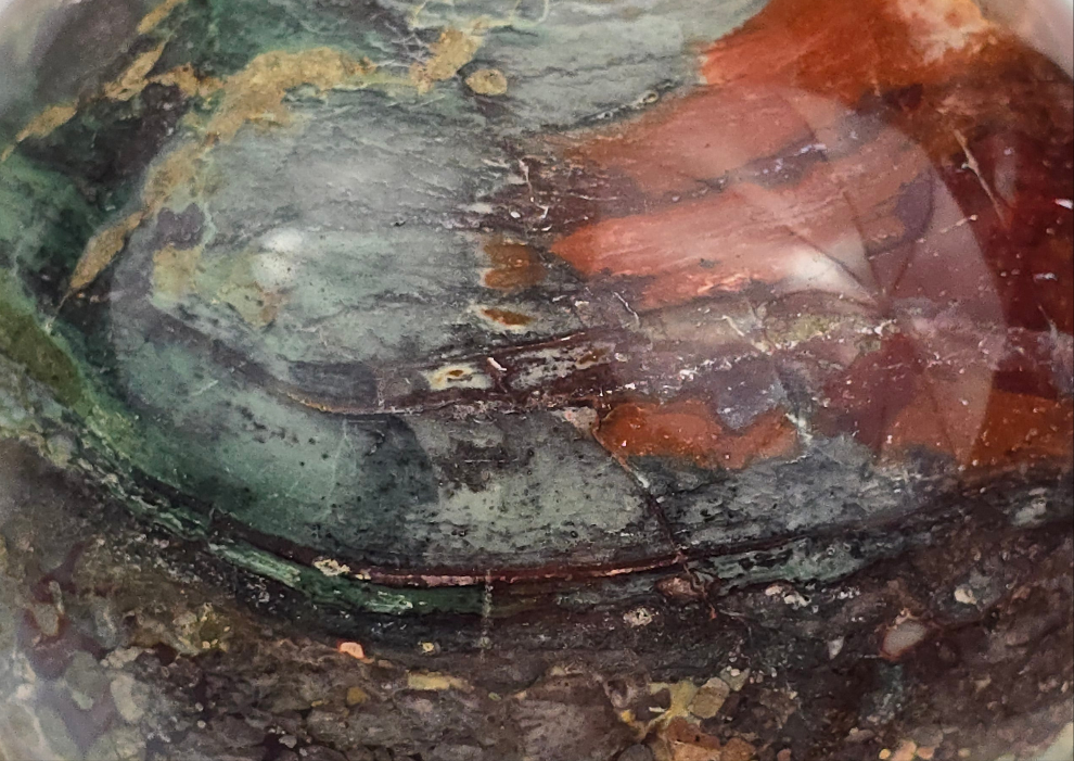 9.44lb Ocean Jasper Sphere w/Stand