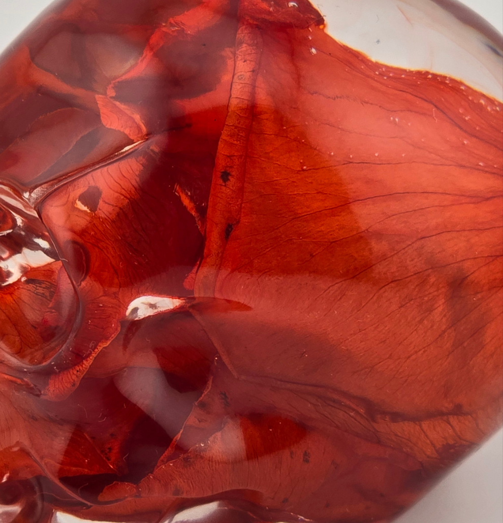Red Rose Petal Skull