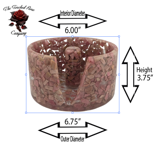 Large Paper Towel Holder - Pink Opal