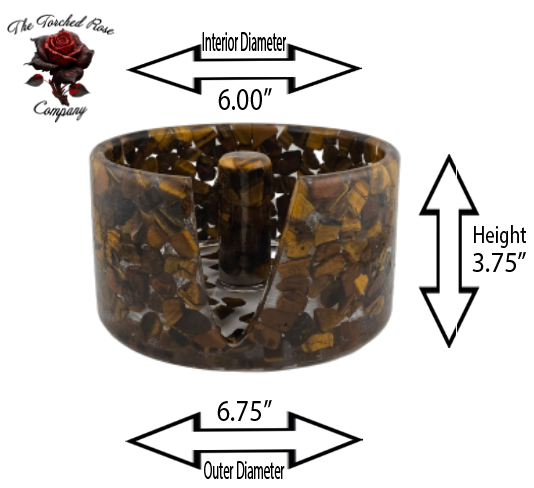 Large Paper Towel Holder - Tiger's Eye
