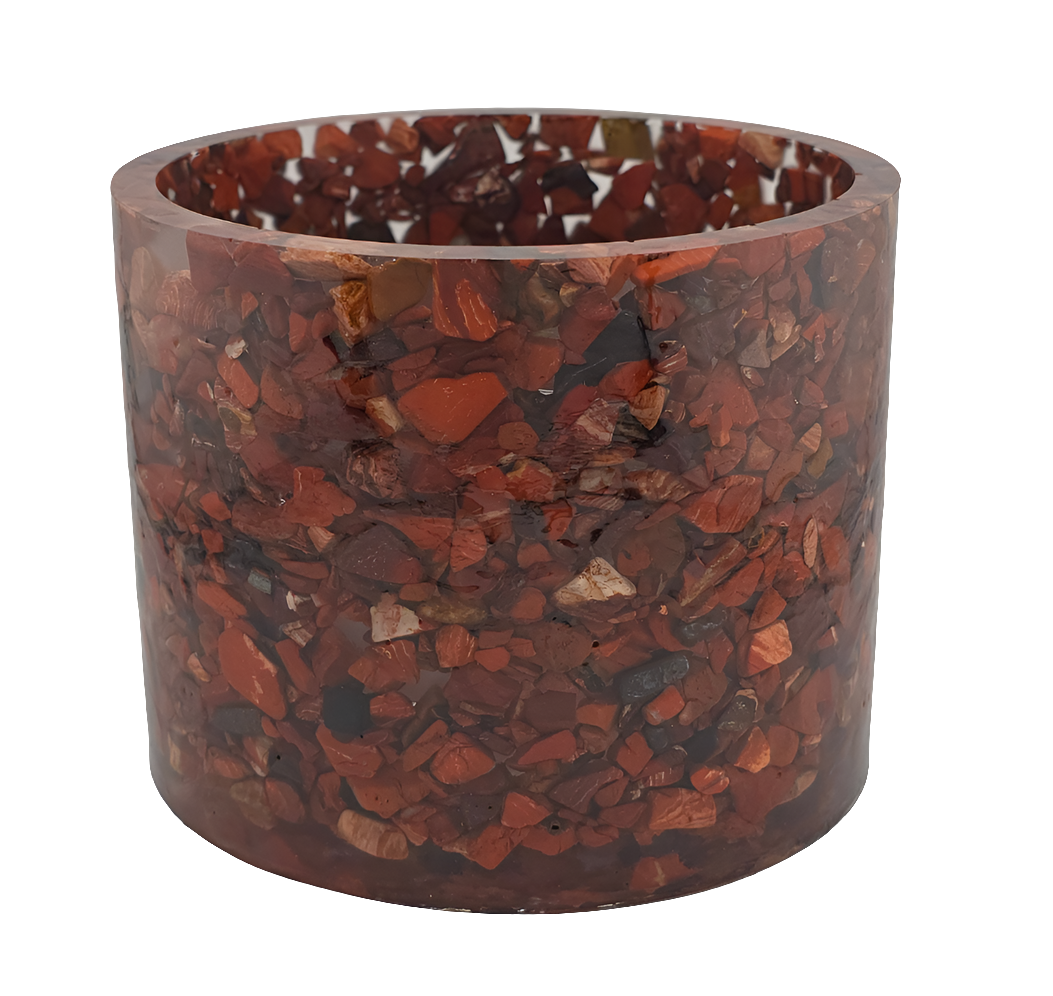 Red Snakeskin Jasper Planter 5.9"