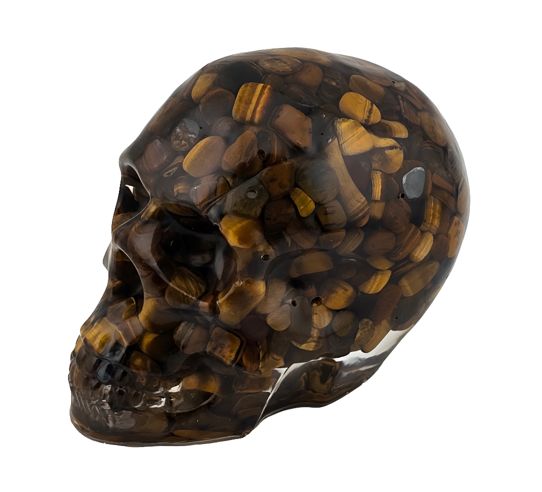 Tiger's Eye Skull