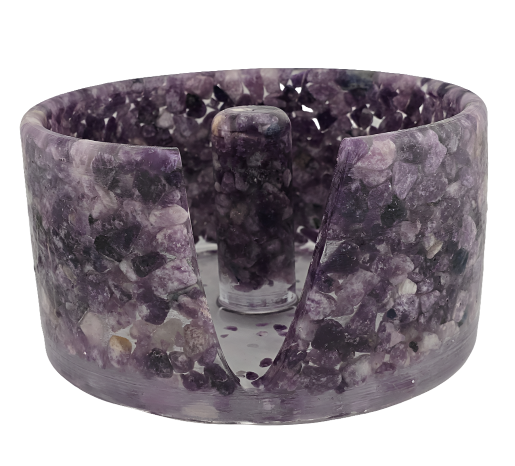 Paper towel holder Lepidolite Front