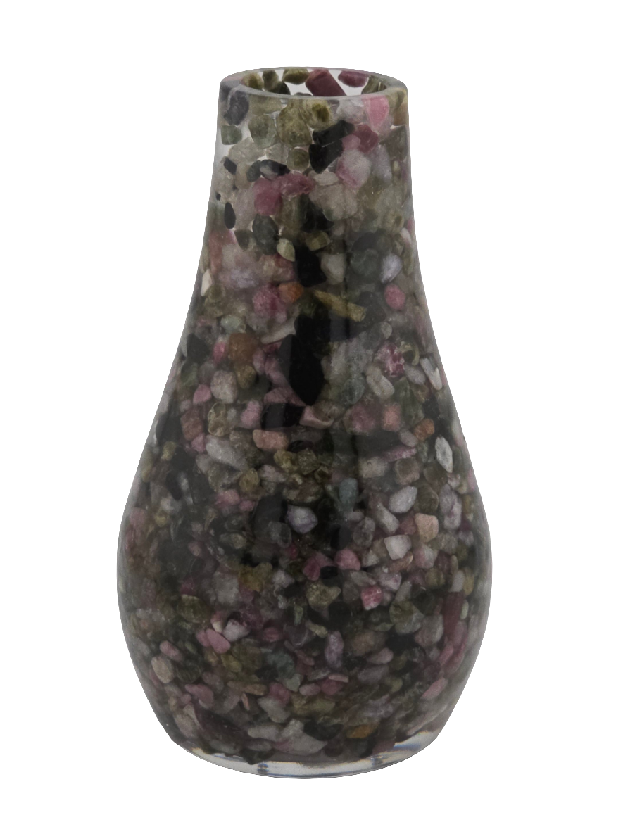 Multi-color Tourmaline Vase 5"