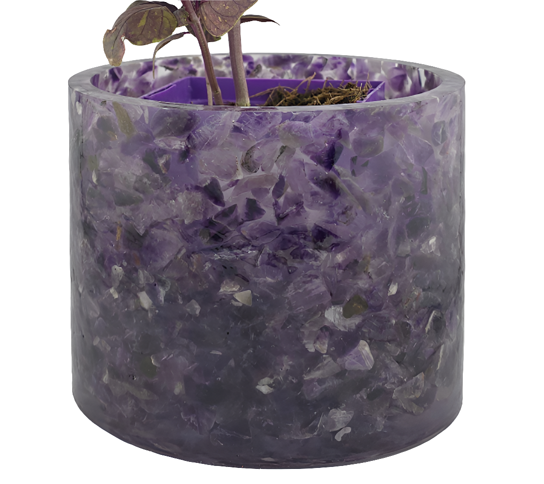 5.9" Amethyst Planter Front