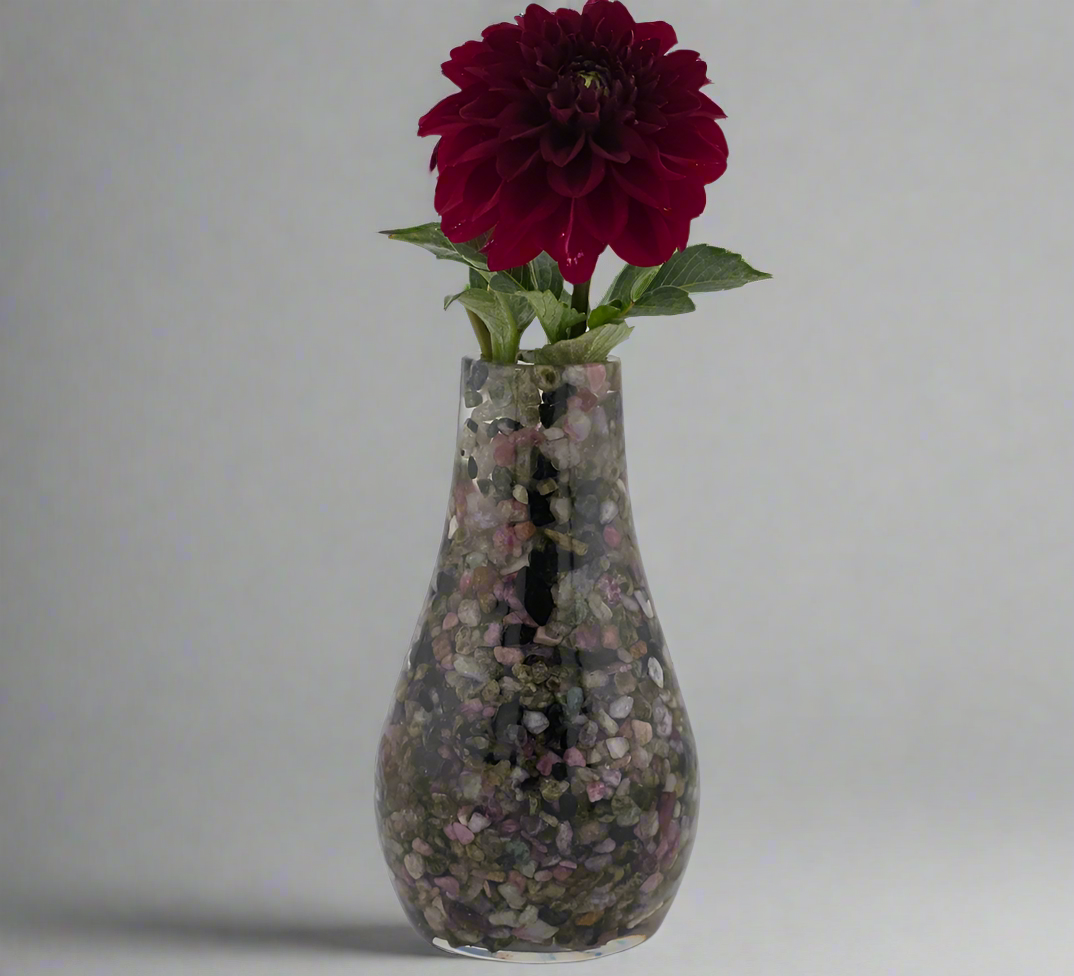 Multi-color Tourmaline Vase 5"