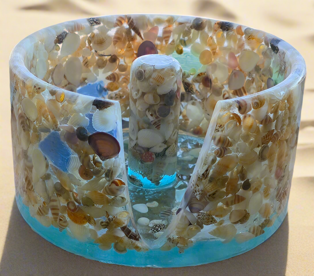 Large Paper Towel Holder - Seashell