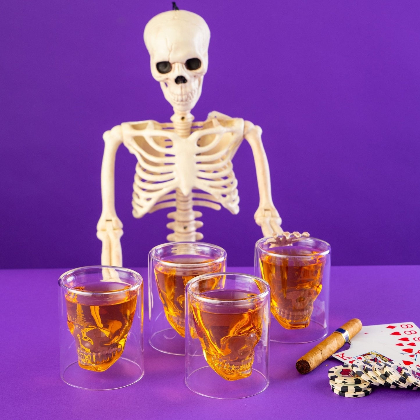 Old Fashioned Skull Glasses 8.5oz