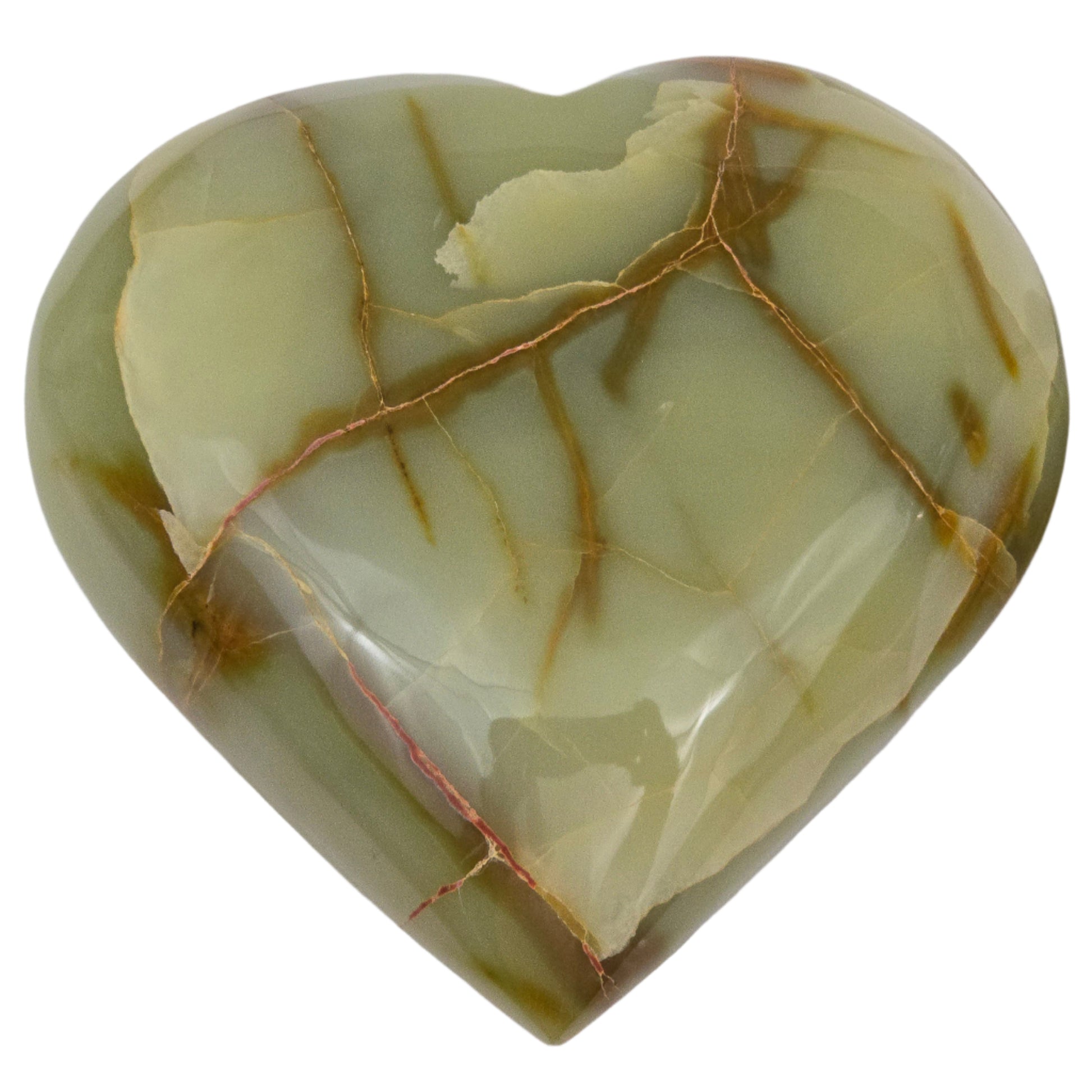 LARGE Green Calcite Heart, Heart 1