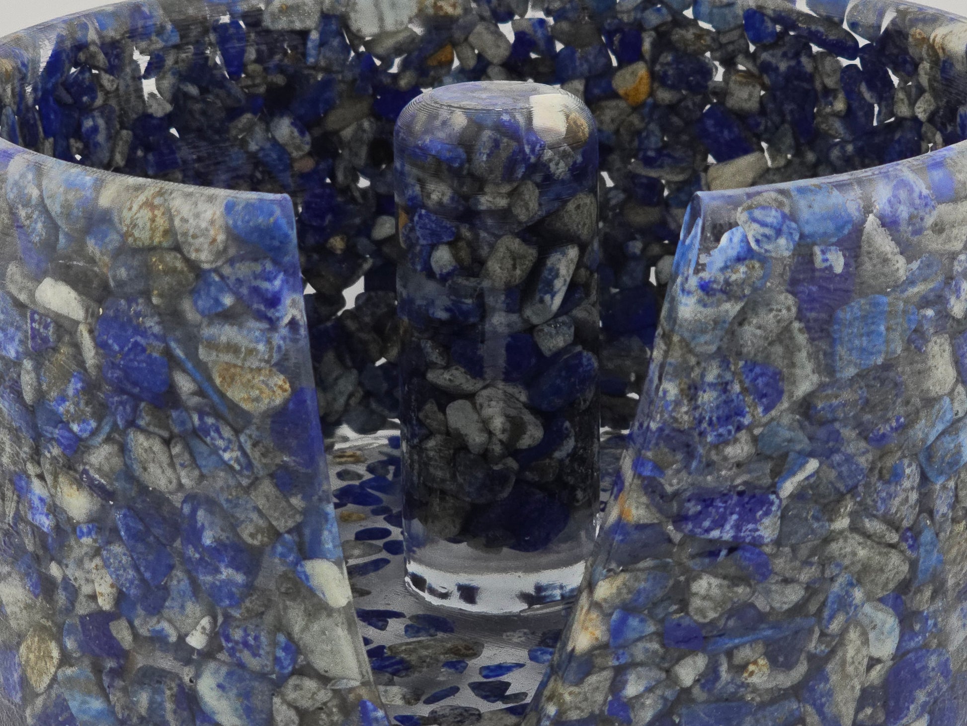 Large Epoxy Paper Towel featuring Lapis Lazuli close-up