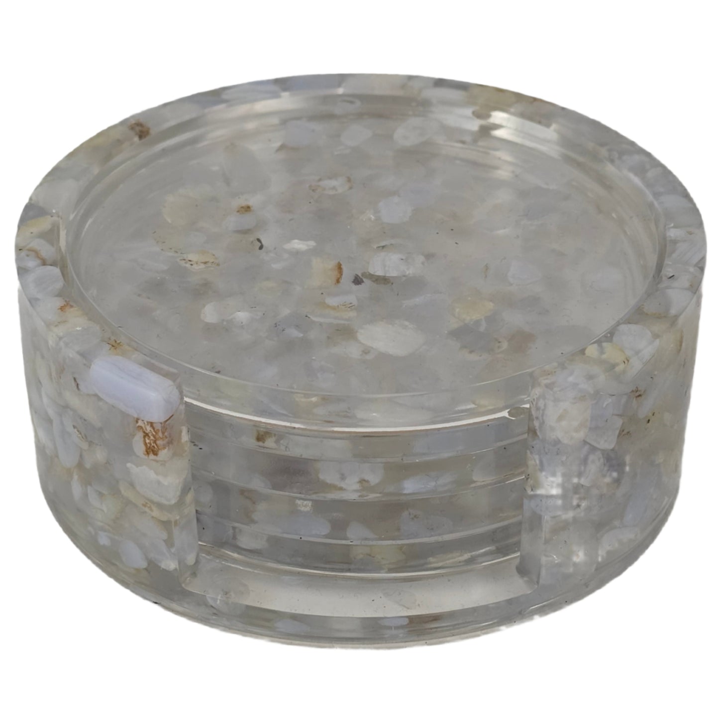 Round Coaster Set - Blue Lace Agate