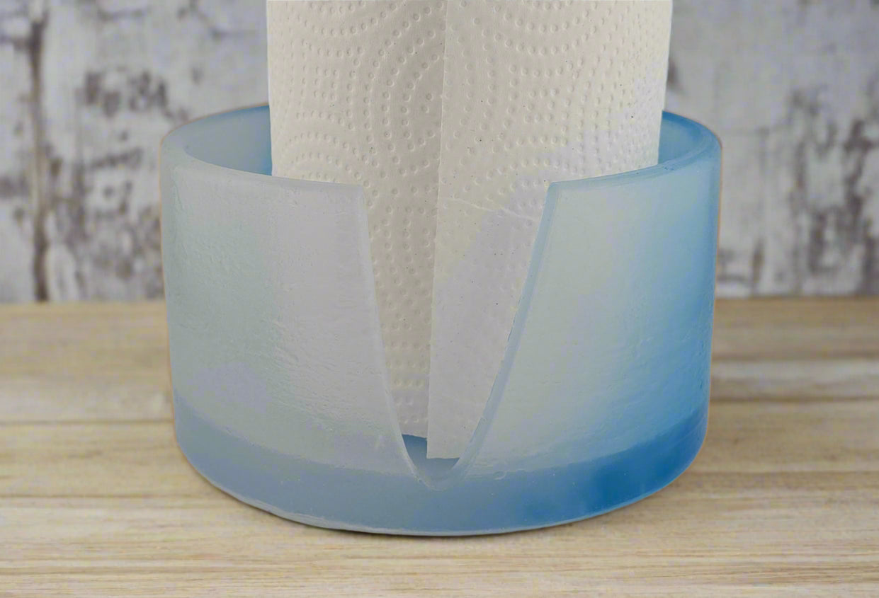 Glow-in-the-Dark Large Paper Towel Holder- Blue/Light Blue Counter Top