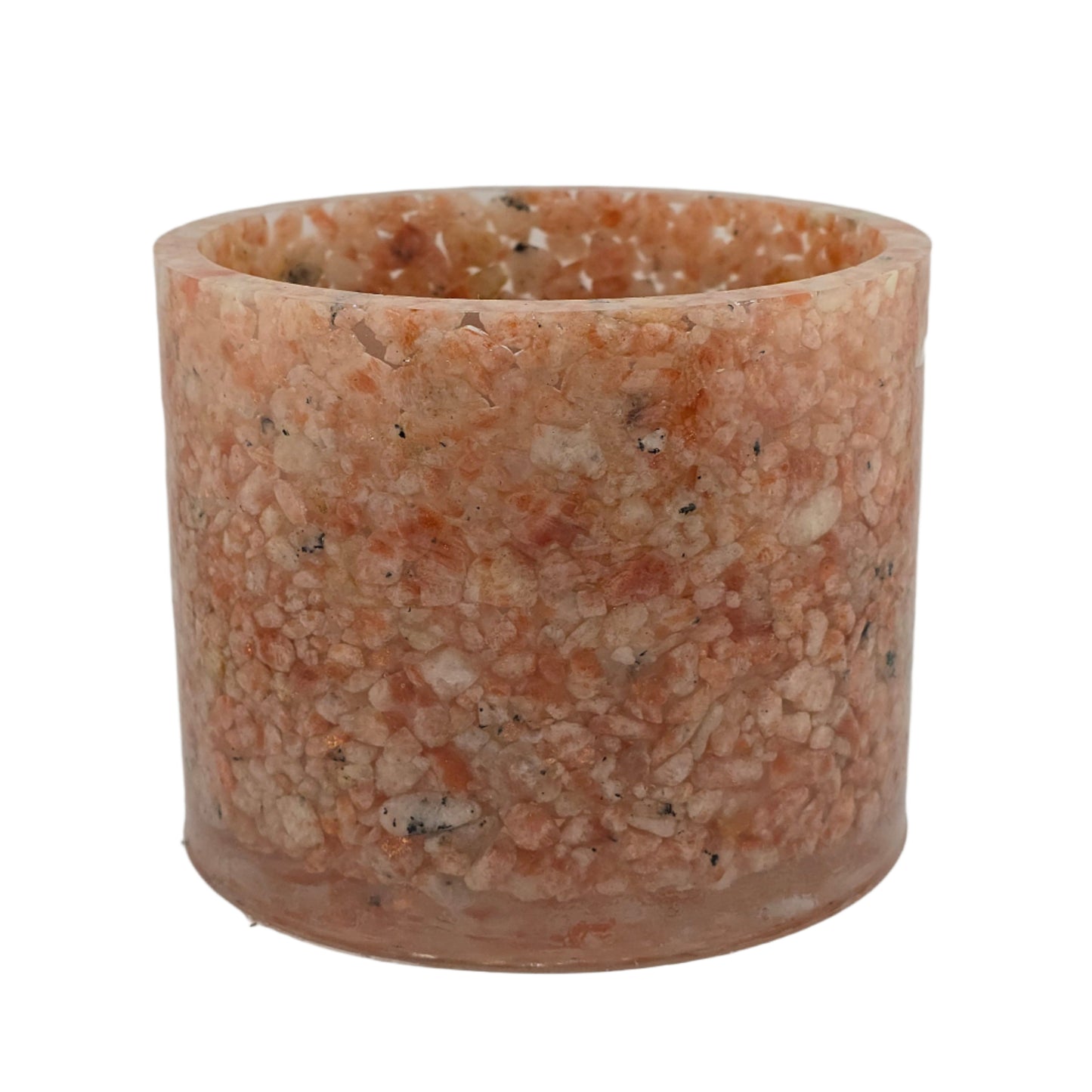 Sunstone 5.9" Planter, natural stone, epoxy resin, front