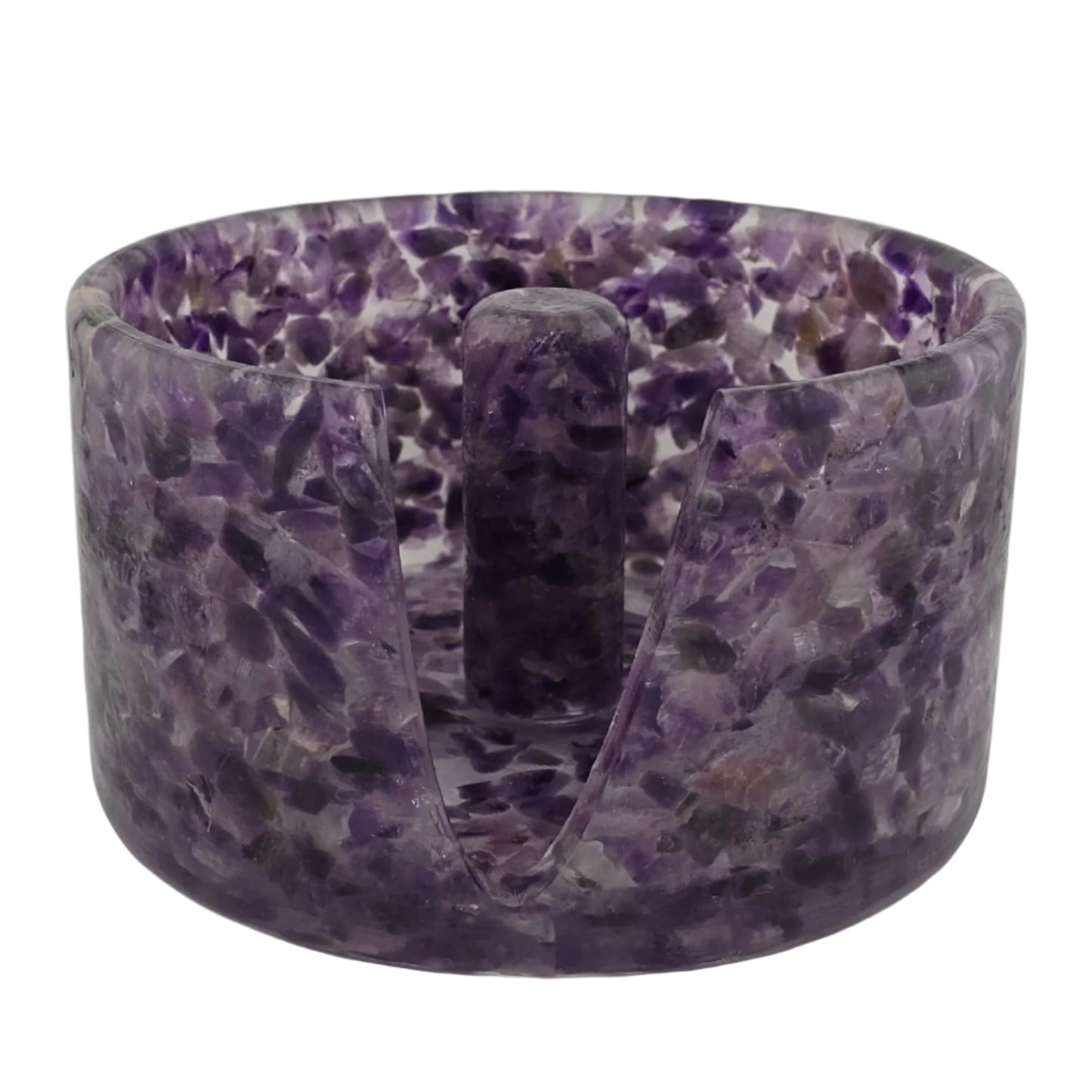 Large Amethyst Paper Towel Holder Front