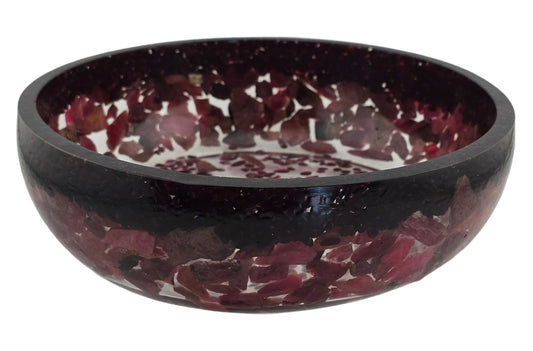 8" Decorative Pairing Bowl - Garnet and Rhodonite