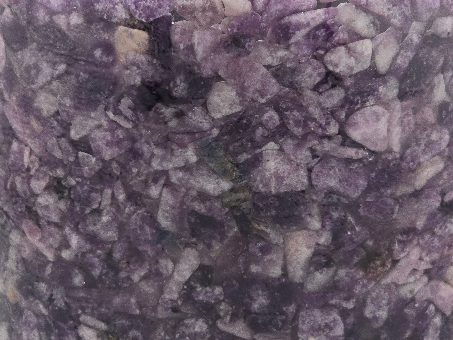 5.9" Lepidolite Epoxy Resin Planter Close-up
