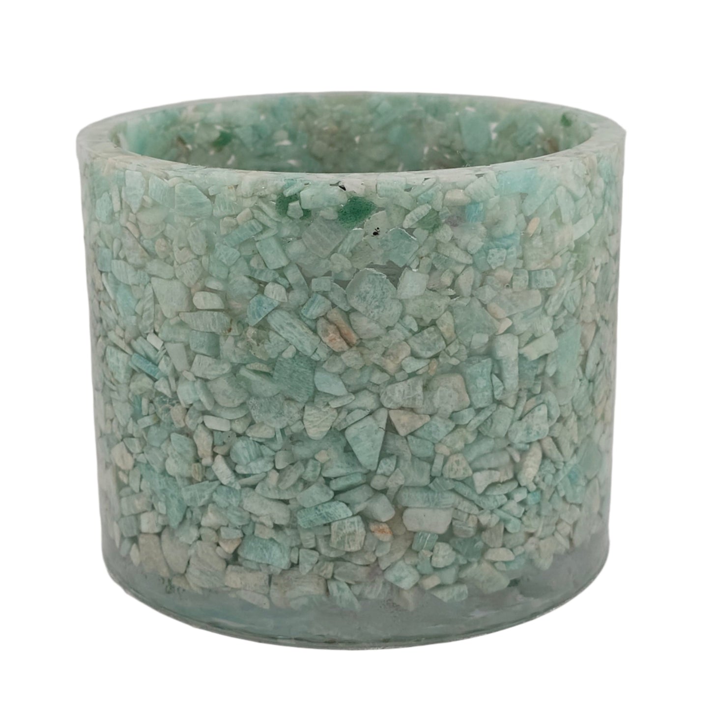 5.9" Amazonite Planter white background