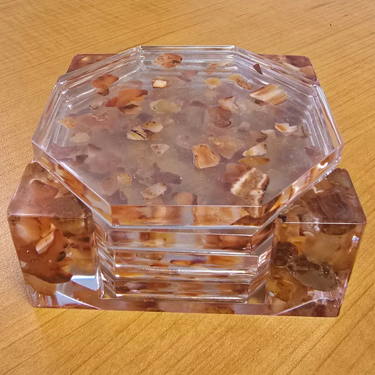 Octagon Coaster Set - Carnelian