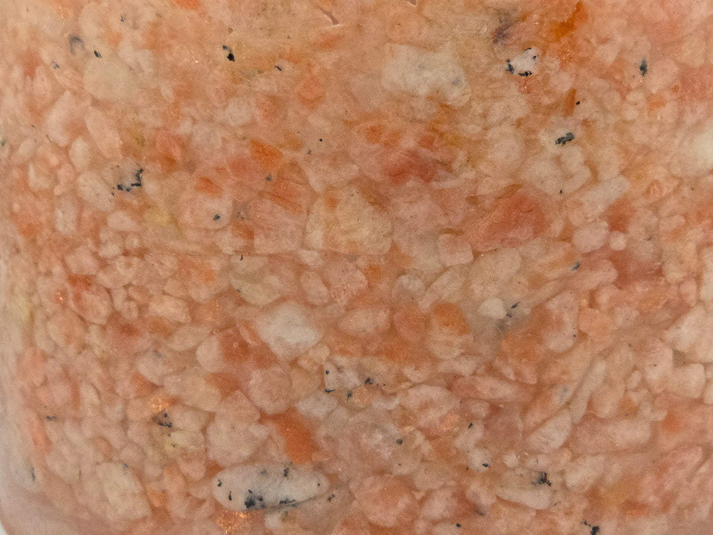 Sunstone 5.9" Planter, natural stone, epoxy resin, close up