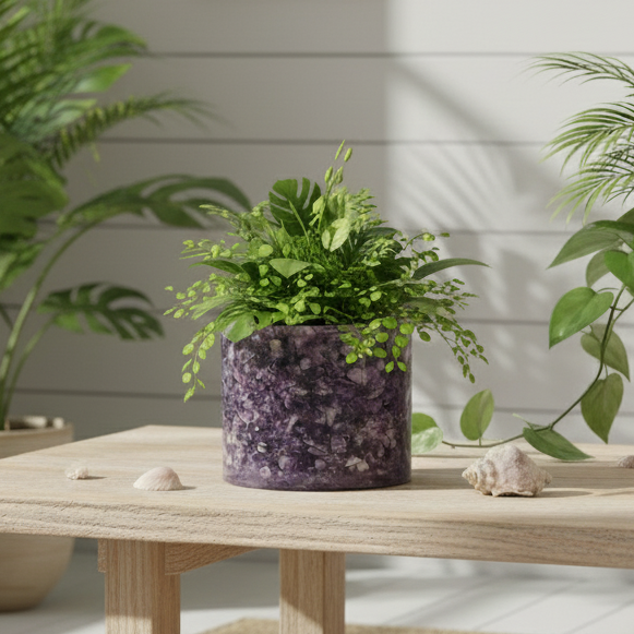 Lepidolite Planter 5.9"