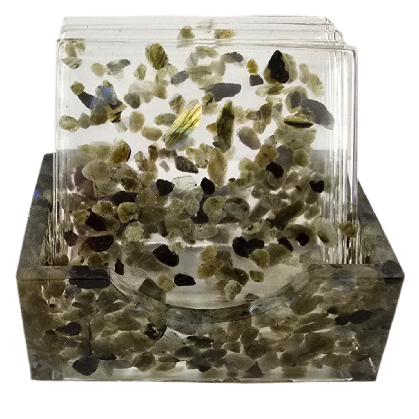 Square Coaster Set - Labradorite