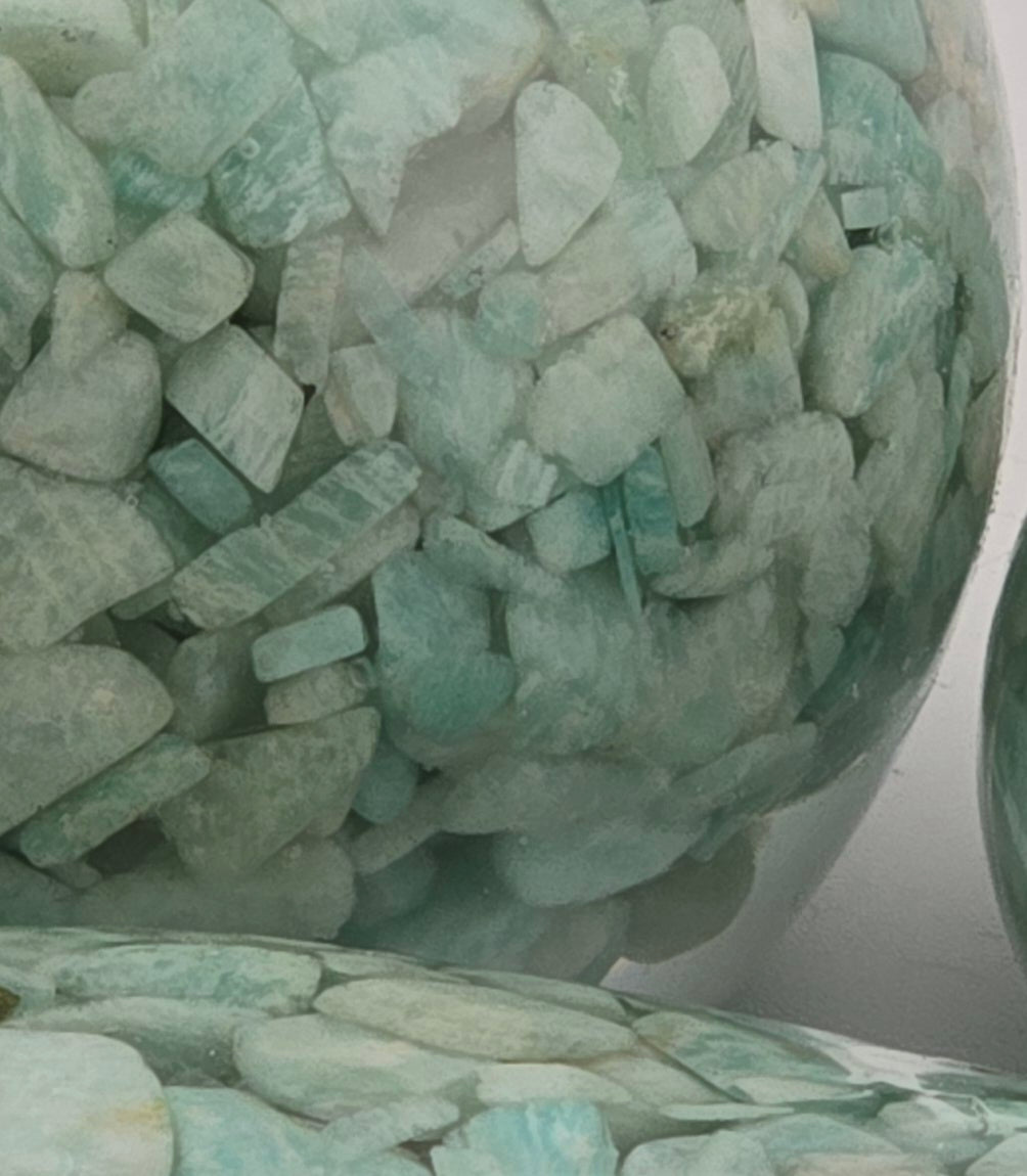 Modern Tea Light Holder Set - Amazonite