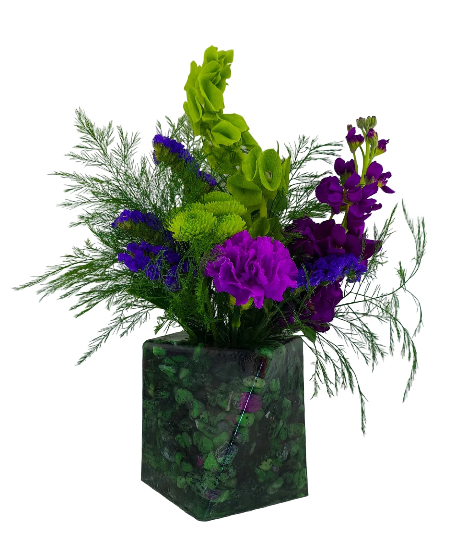 Twisted 5 Inch Vase - Ruby Zoisite