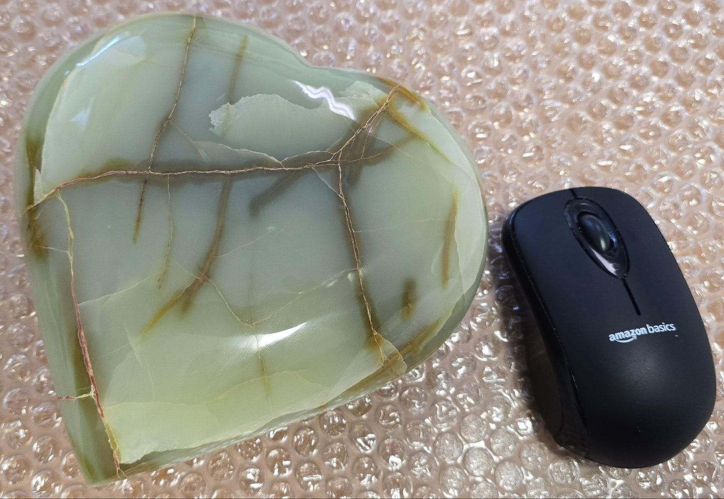 LARGE Green Calcite Hearts