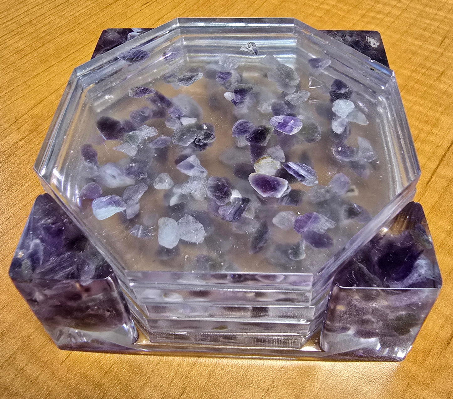 Octagon Coaster Set - Amethyst