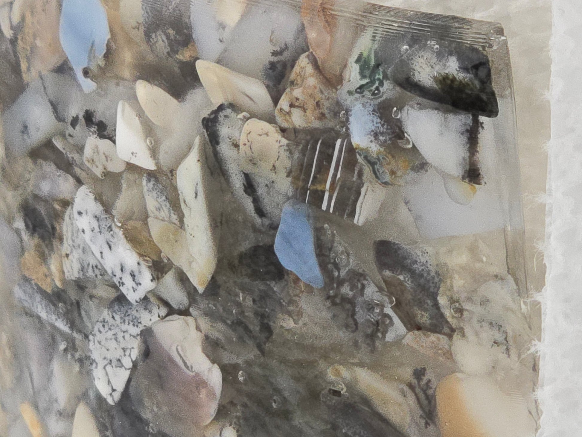 Large Paper Towel Holder Dendrite Opal- Close Up #2