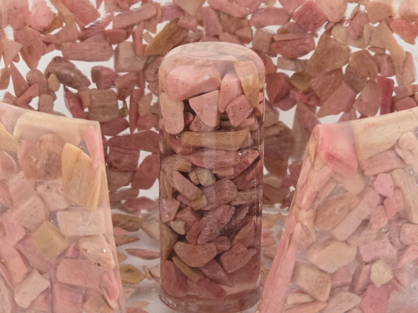Large Paper Towel Holder Pink Opal- Up Close