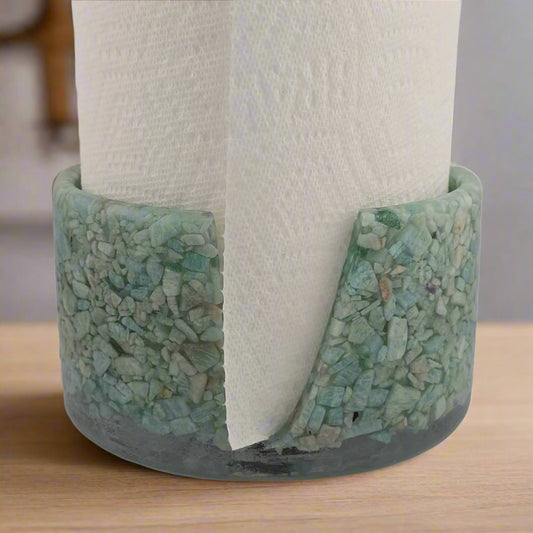 Large Paper Towel Holder - Amazonite