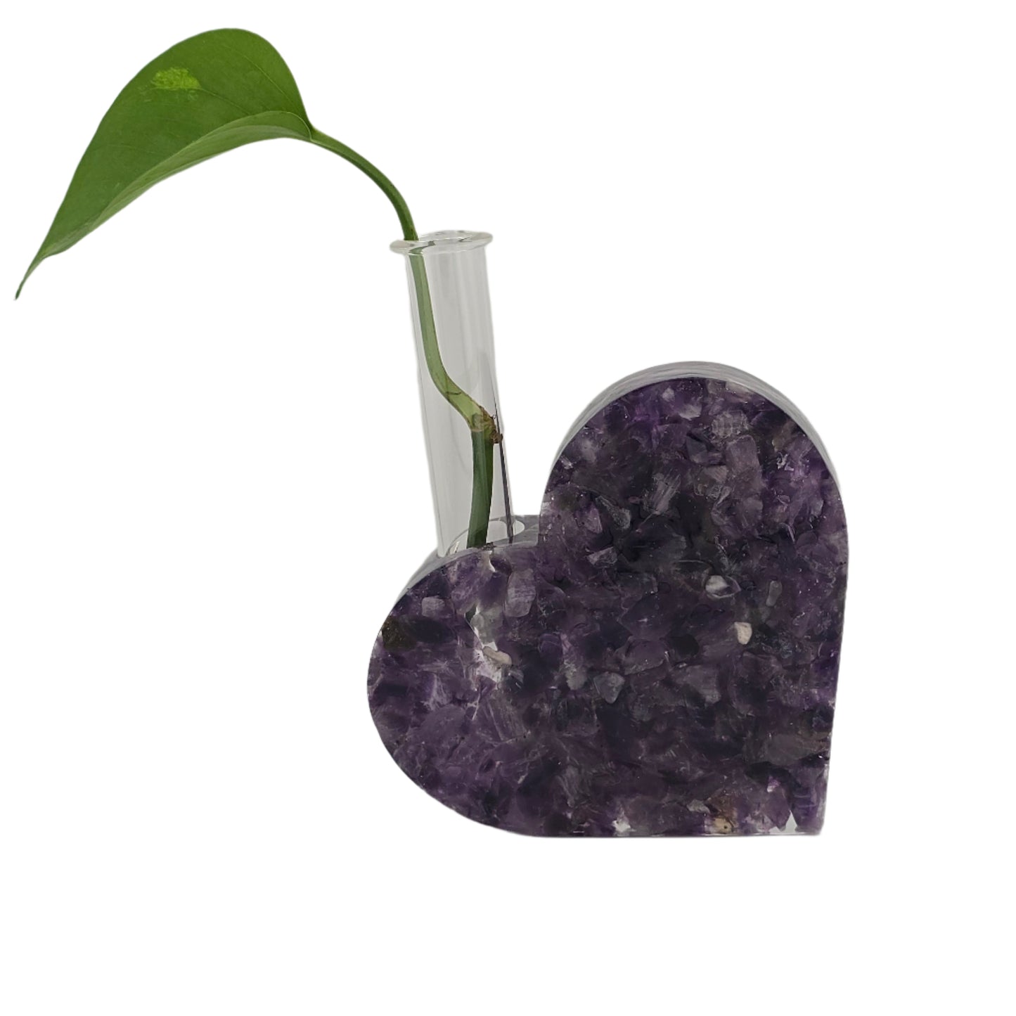Amethyst Solid Heart Propagation Station Front