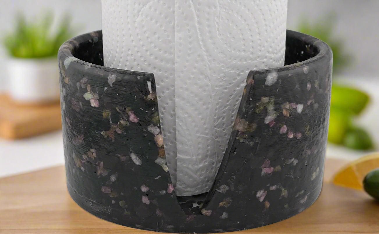 Large Paper Towel Holder - Black/Multi-color Tourmaline