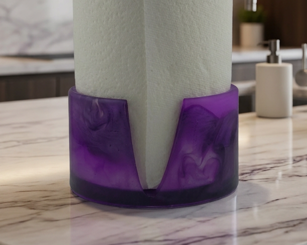 Fusion Series Glow-in-the-Dark Paper Towel Holder - Purple Lightning