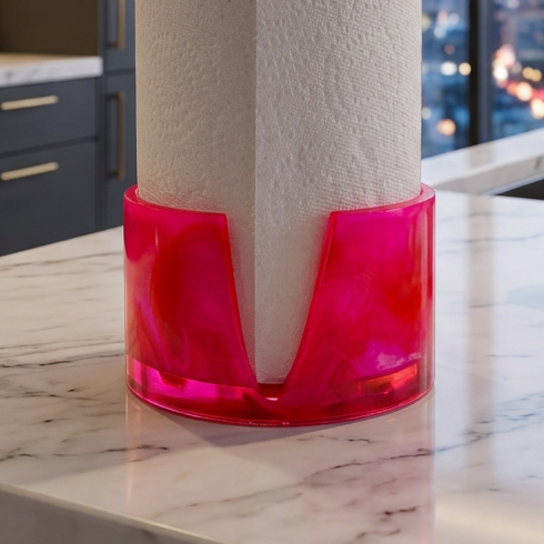 Fusion Series Glow-in-the-Dark Paper Towel Holder - Radiant Rose