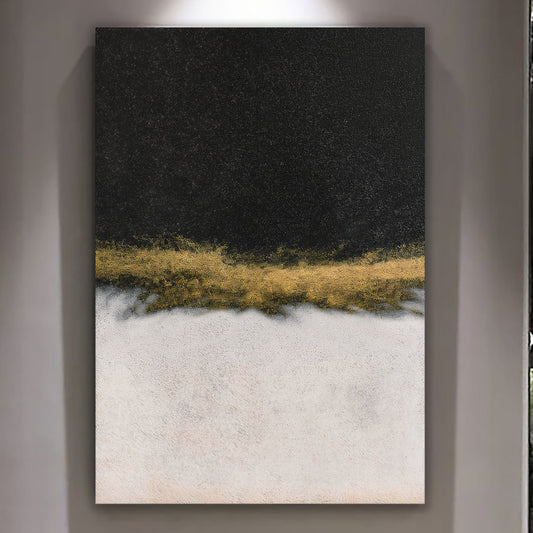 Minimalist Black and Gold Wall Art II