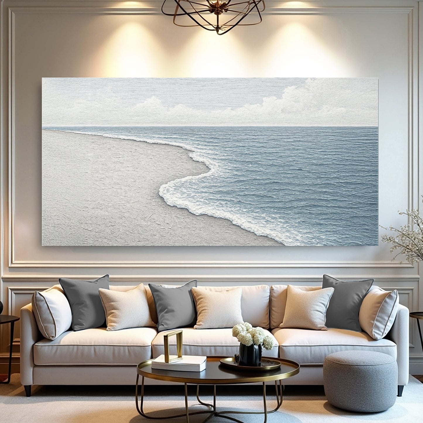 Abstract Beach Shore Wall Art