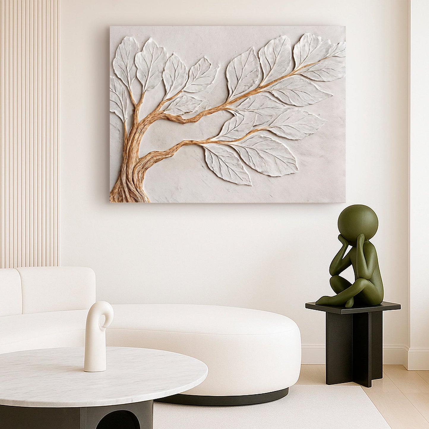 Calm In Ivory Clay Wall Art