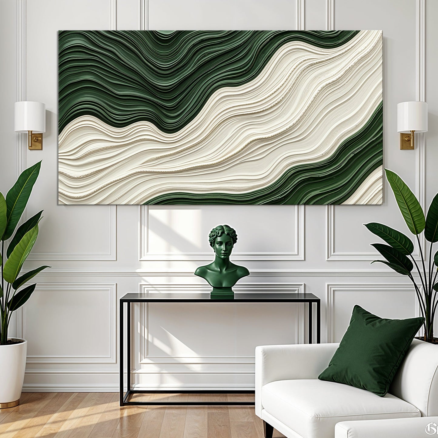 Green Rivers Abstract Wall Art VIII
