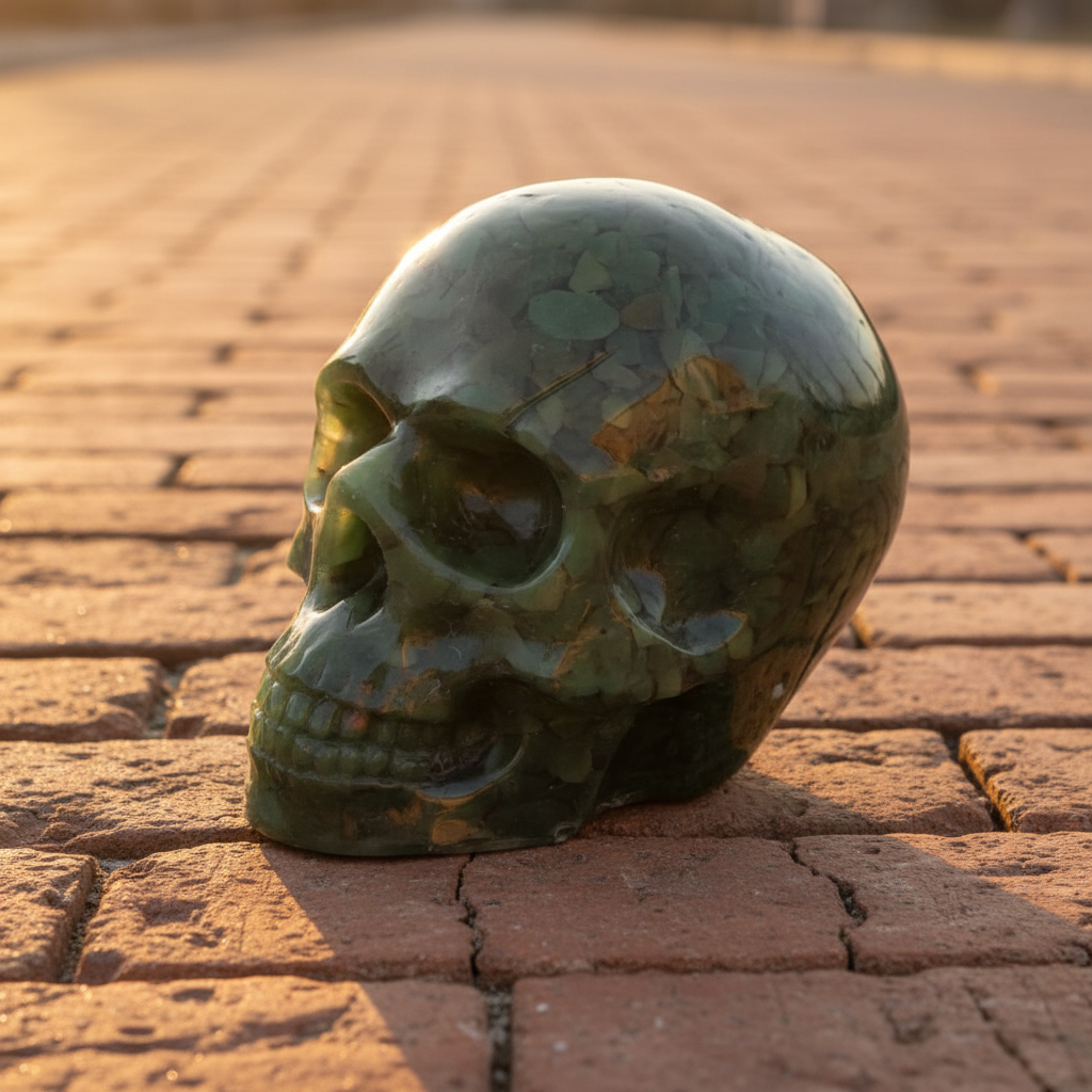 Aventurine Skull