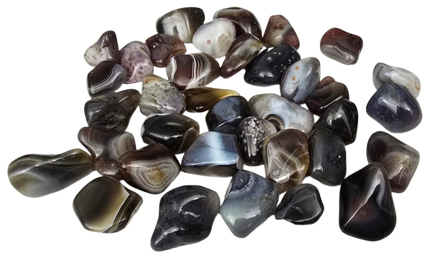 Grey Botswana Agate - Tumbled