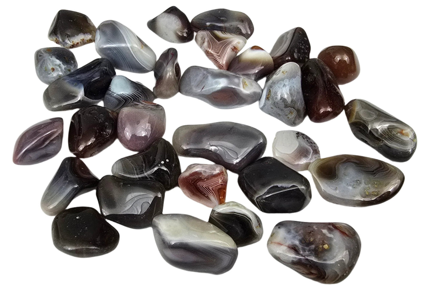 Grey Botswana Agate - Tumbled