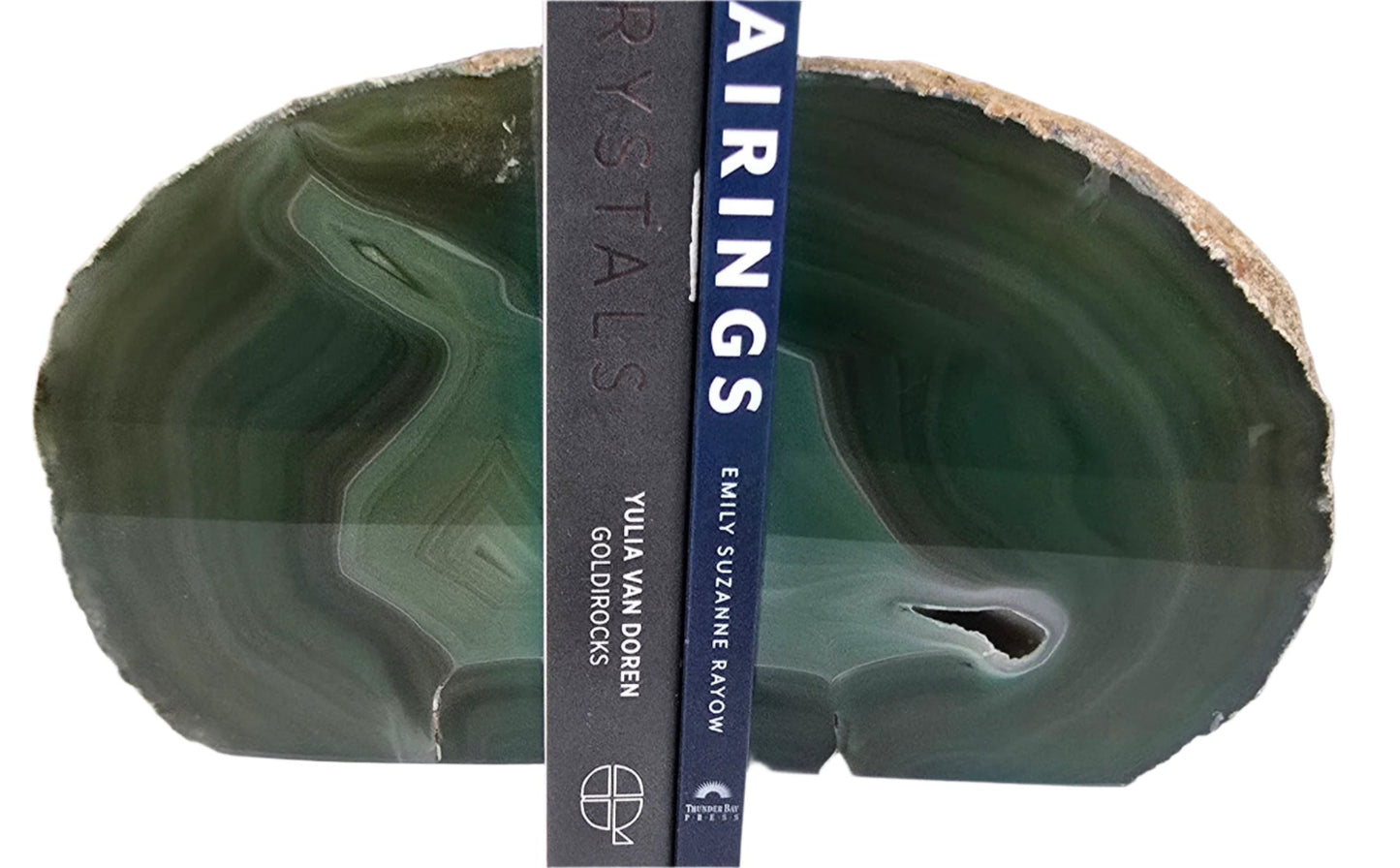 Agate Bookends - Green